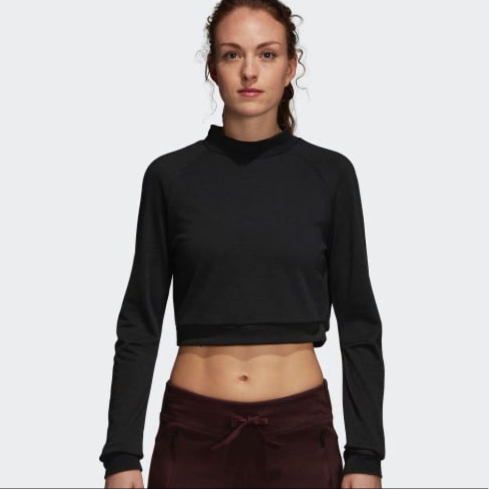 Adidas Black Ribbon Cropped Longsleeve